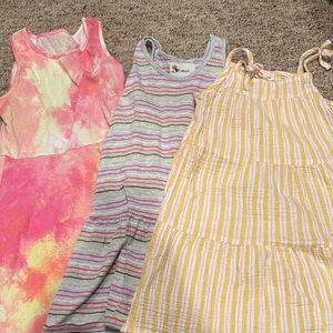 Cat & Jack Yellow and White Striped Dress